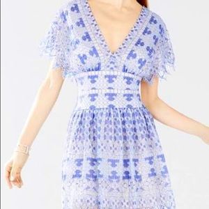 BCBGMaxazria Blue Lace Dress, 4, worn once